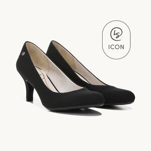 Lifestride Women's Parigi Heels Pumps Black Fabric Closed Toe 7 W